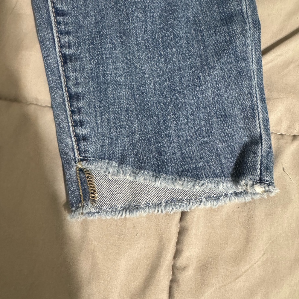 Dear John Blue Boyfriend Jeans with Distressed Hem